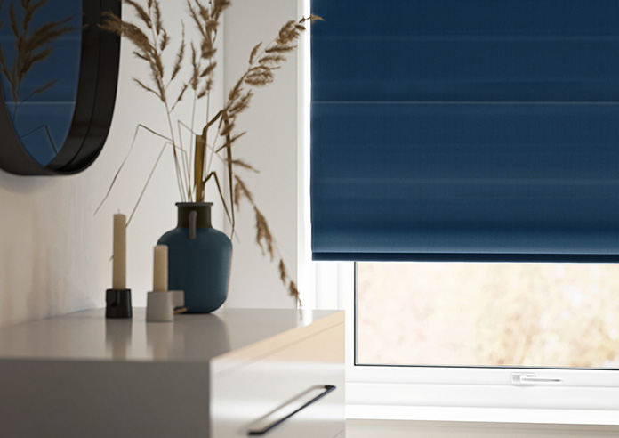 Lyra, Mariana Blue - Motorised Roman Blind - Image 5